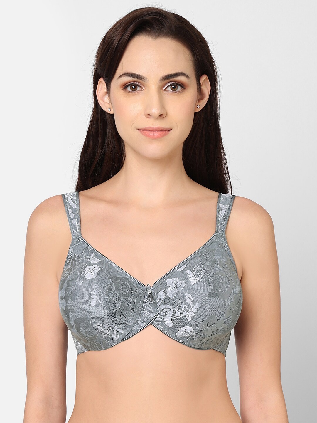 

Wacoal Floral Underwired Bra, Grey