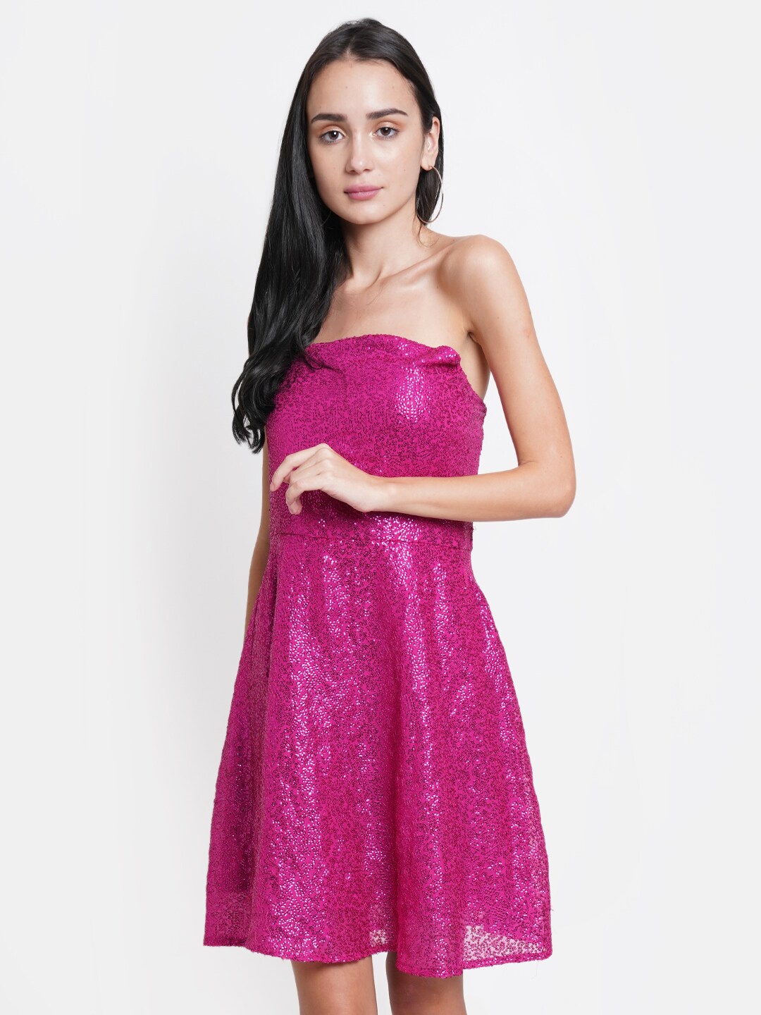 

DODO & MOA Embellished A-Line Dress, Pink