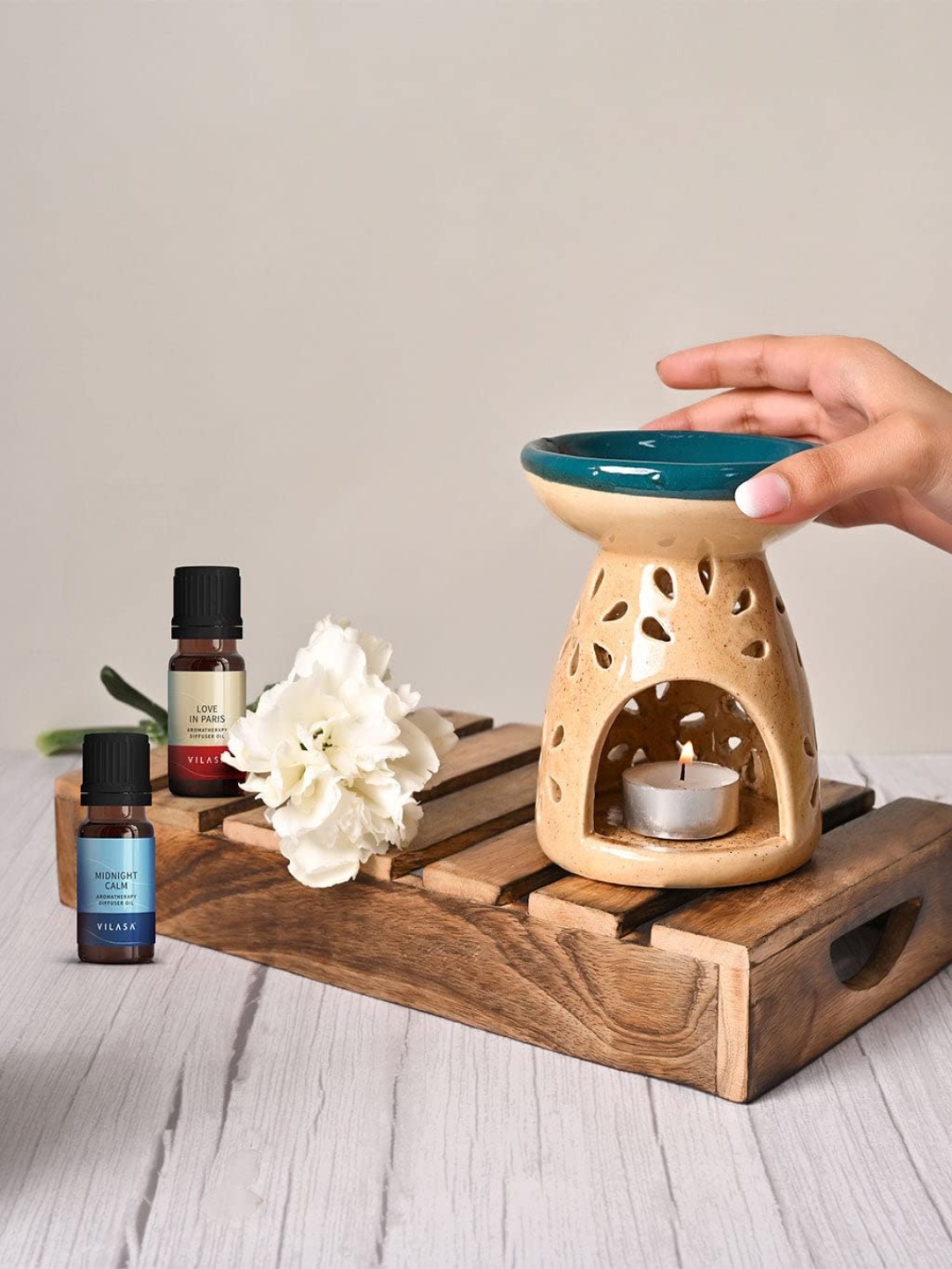 

VILASA Brown Ceramic Aromatherapy Diffuser & Burner