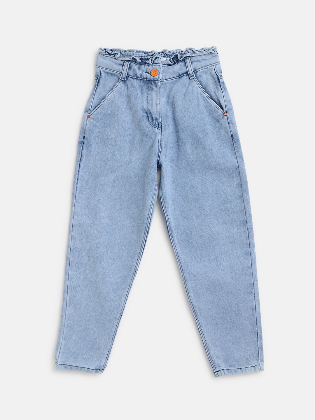 

TALES & STORIES Girls Cotton Slim Fit Jeans, Blue