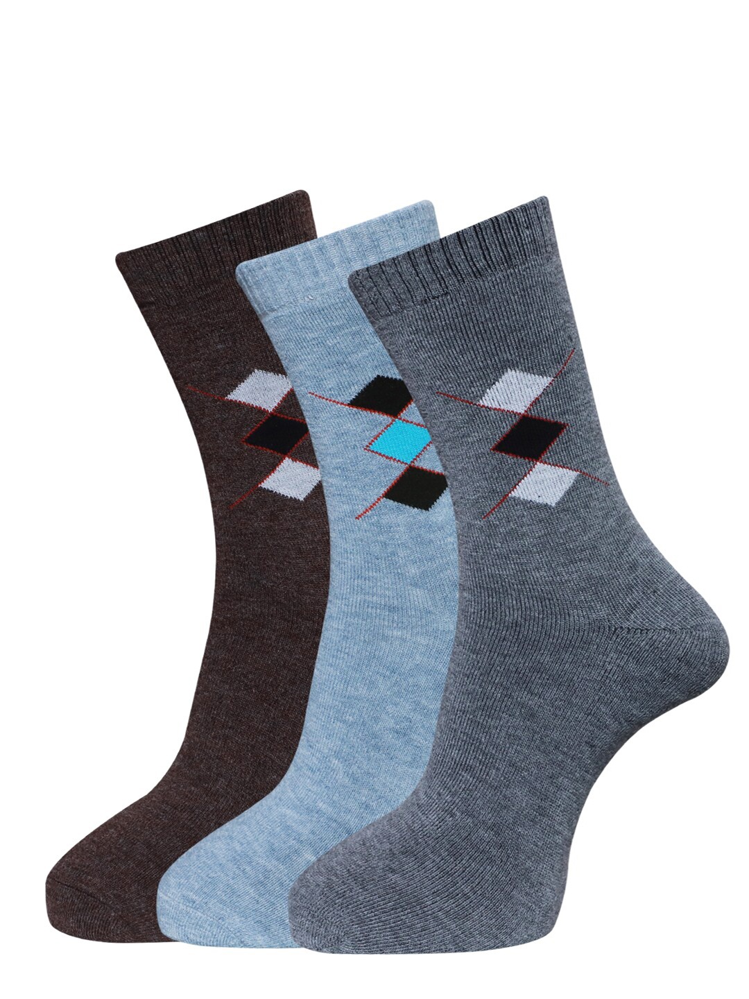 

Dollar Socks Men Pack Of 3 Wool Anti-Odour Calf-Length Socks, Assorted