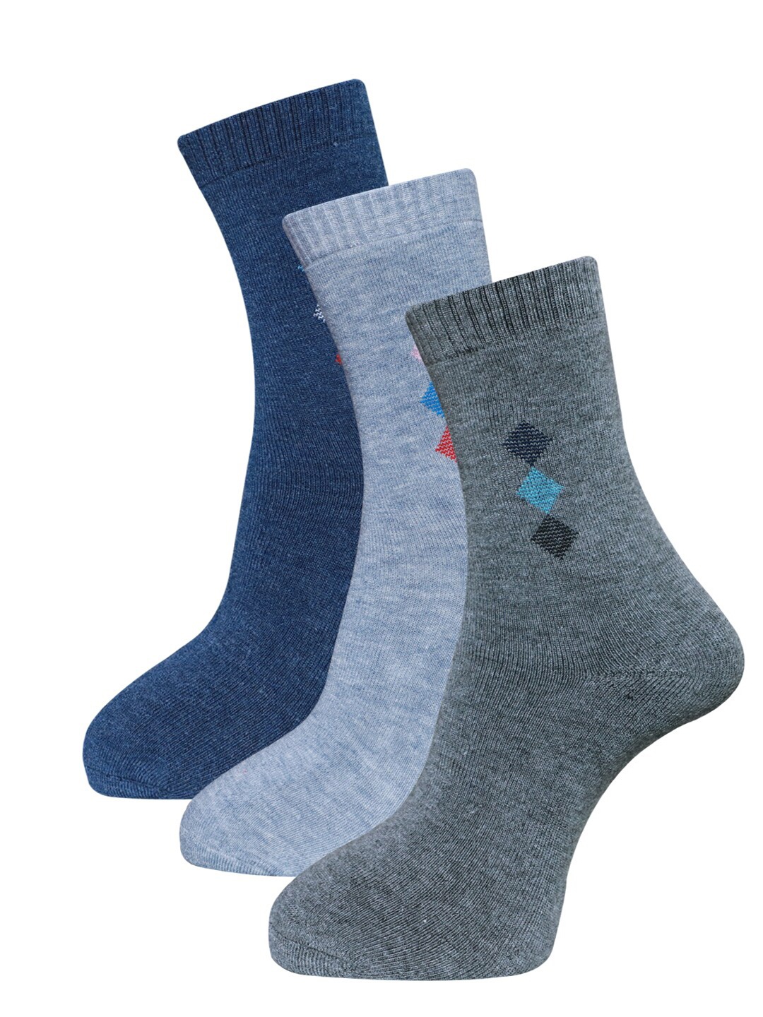 

Dollar Socks Men Pack Of 3 Wool Anti-Odour Calf-Length Socks, Assorted