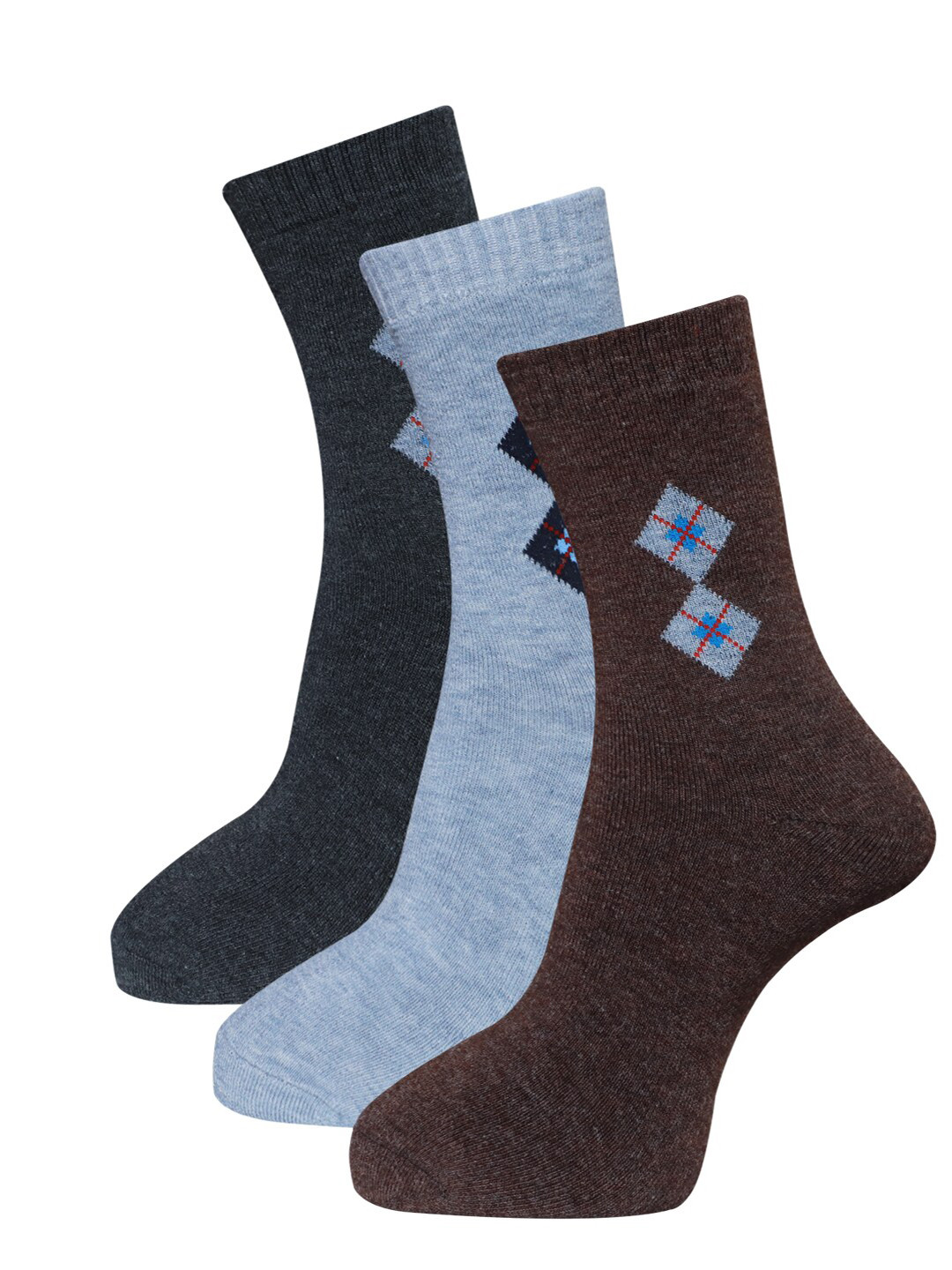 

Dollar Socks Men Pack Of 3 Wool Anti-Odour Calf-Length Socks, Assorted