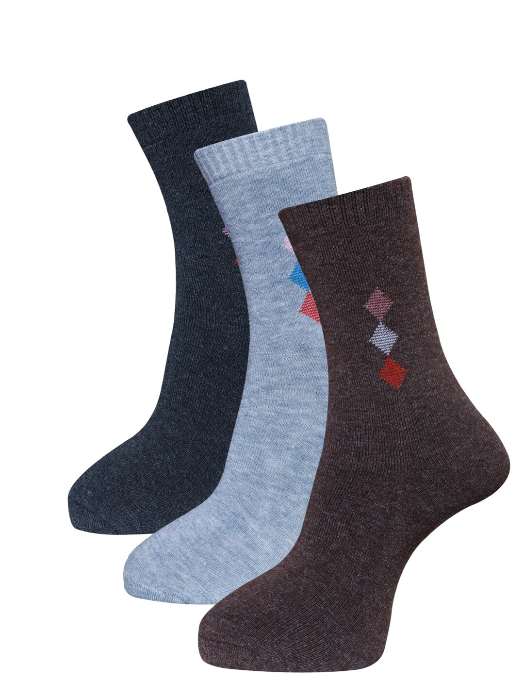 

Dollar Socks Men Pack Of 3 Assorted Wool Anti-Odour Calf-Length Socks