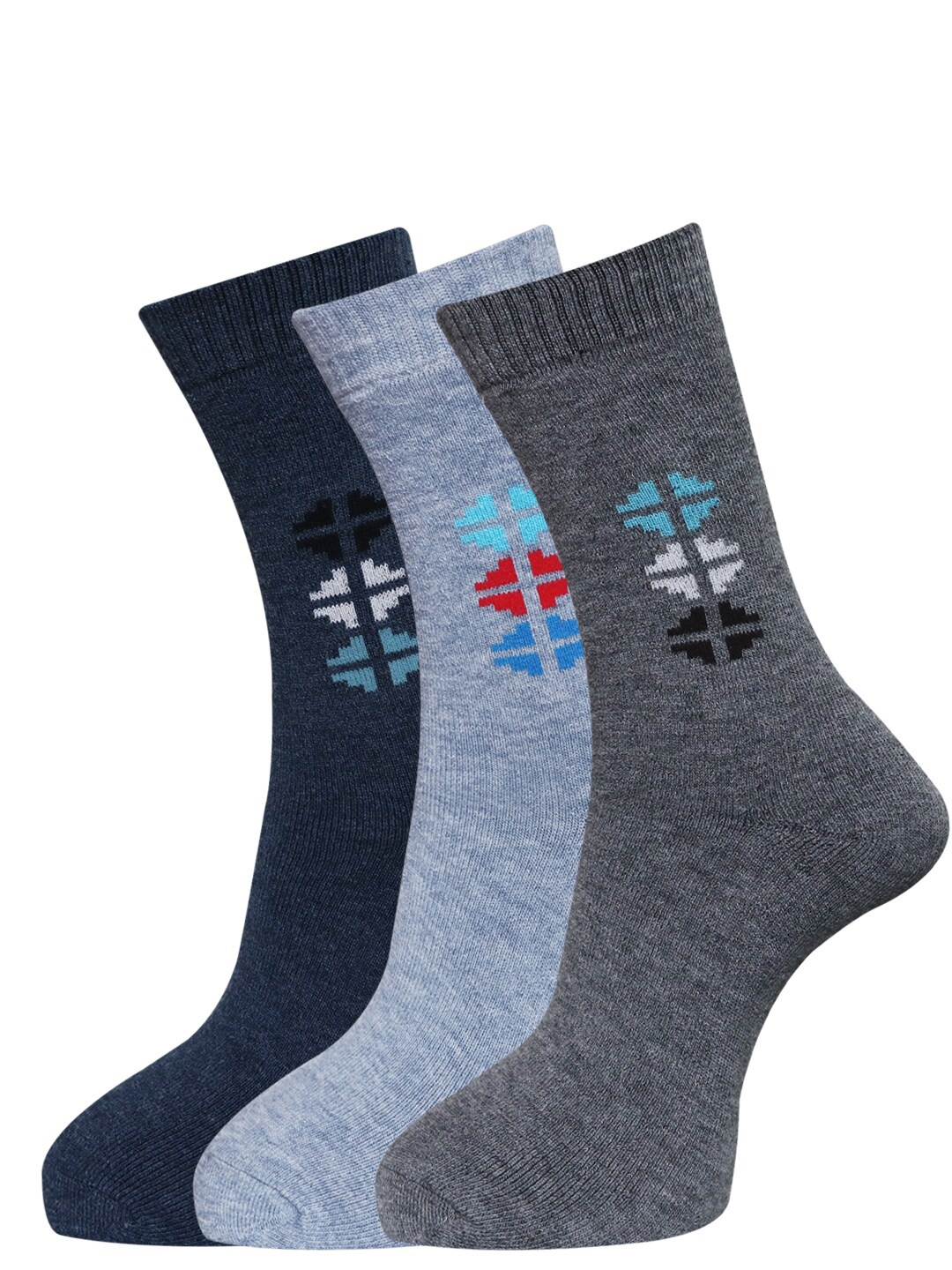 

Dollar Socks Men Pack Of 3 Woolen Anti-Odour Calf-Length Socks, Assorted