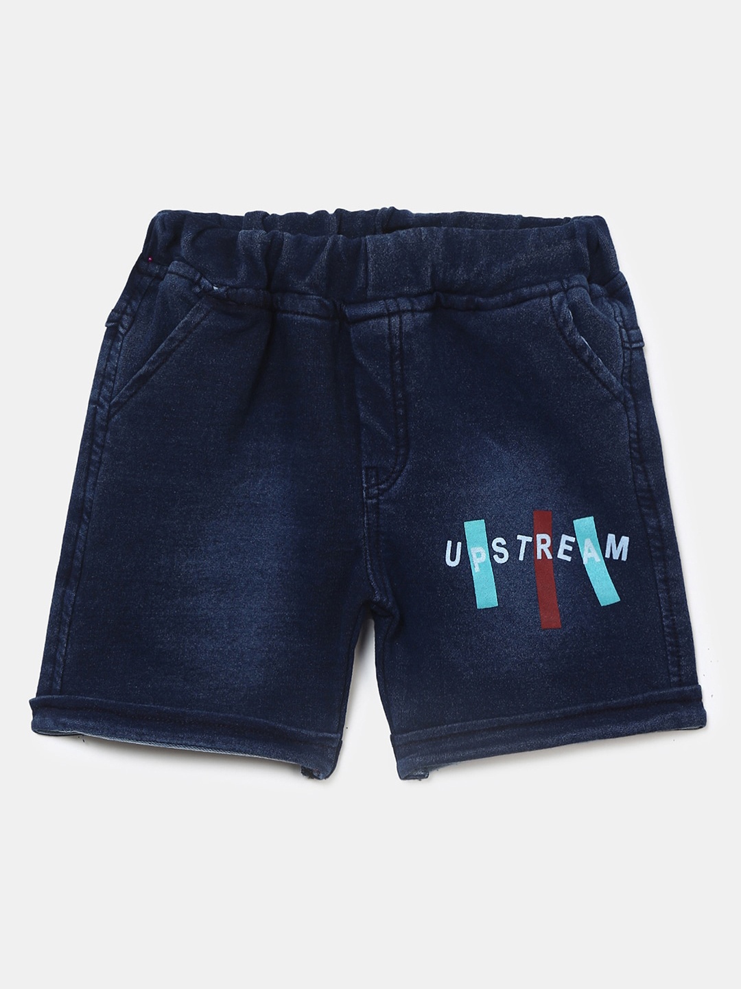 V-Mart Kids Washed Denim Shorts, Blue
