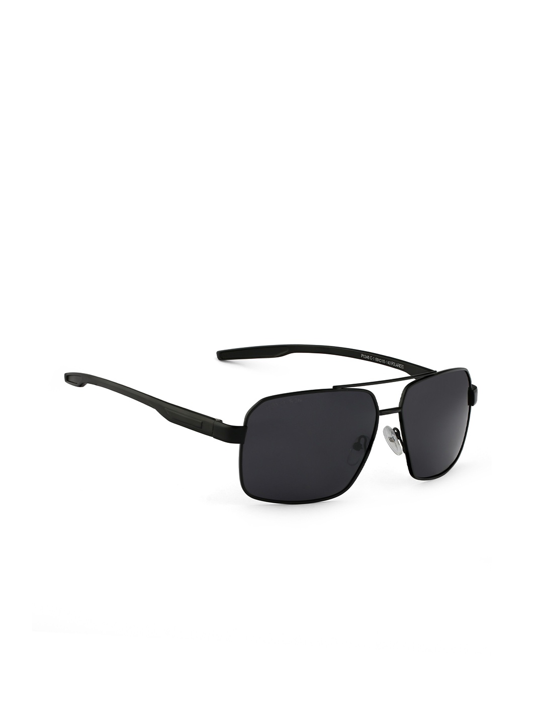 

ROYAL SON Men Rectangle Sunglasses with Polarised Lens CHI00106-C1-R2, Black