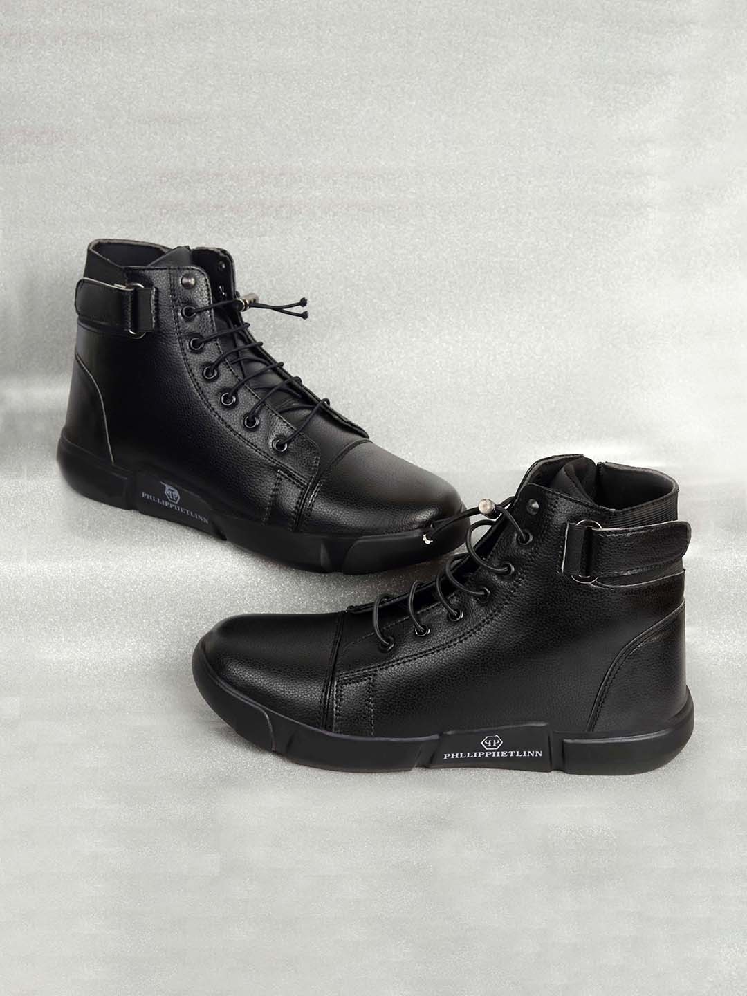 

FOUR STAR TRUCK SALES Men High-Top Regular Boots, Black