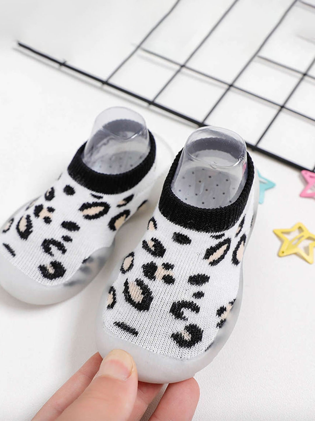 

Baby Moo Kids Animal Printed Booties, White