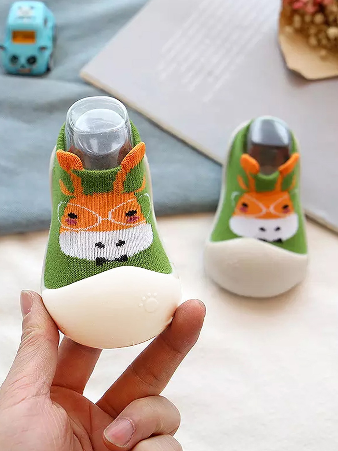 

Baby Moo Kids Printed Booties, Green