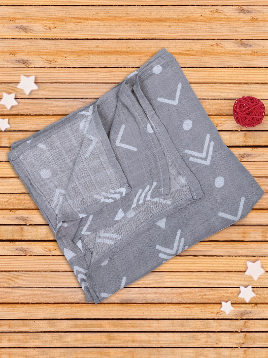 

Baby Moo Infants Abstract Printed Soft Wrapper Muslin Swaddle, Grey