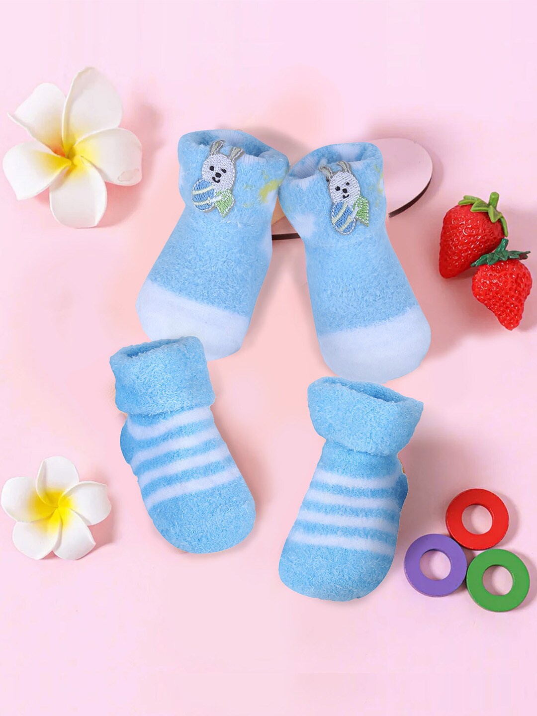 

Baby Moo Kids Set Of 2 Socks, Blue