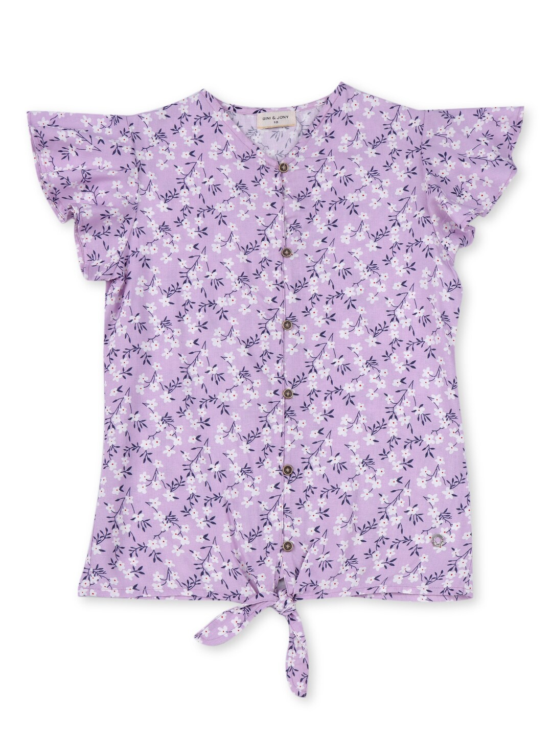 

Gini and Jony Floral Print Top, Purple