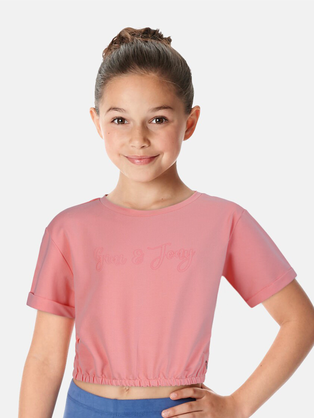 

Gini and Jony Blouson Crop Top, Pink