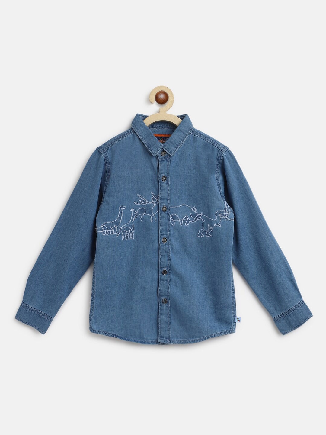 

TALES & STORIES Boys Cotton Casual Shirt, Blue