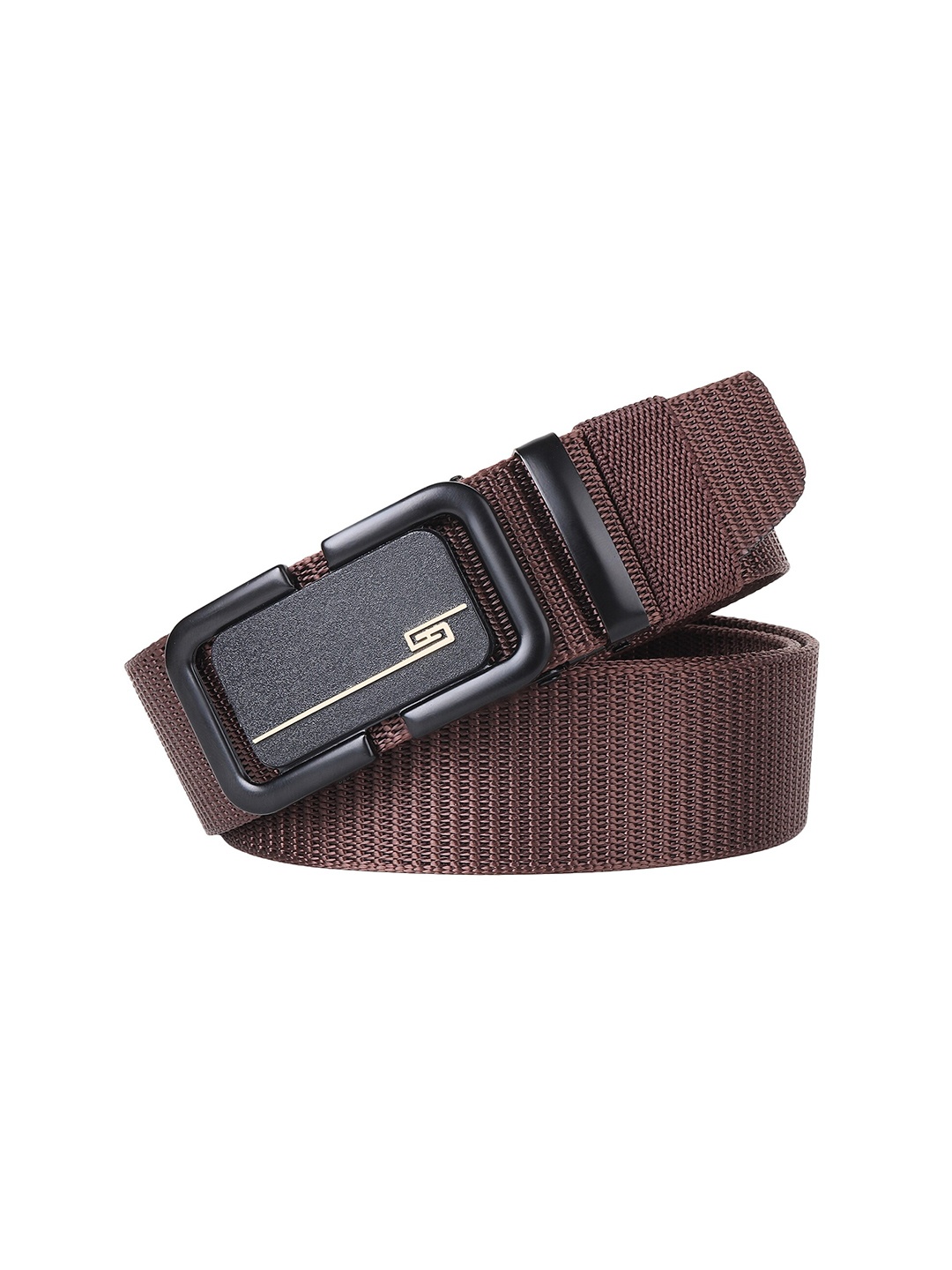 

HENEDA Men Woven Design Belt, Brown