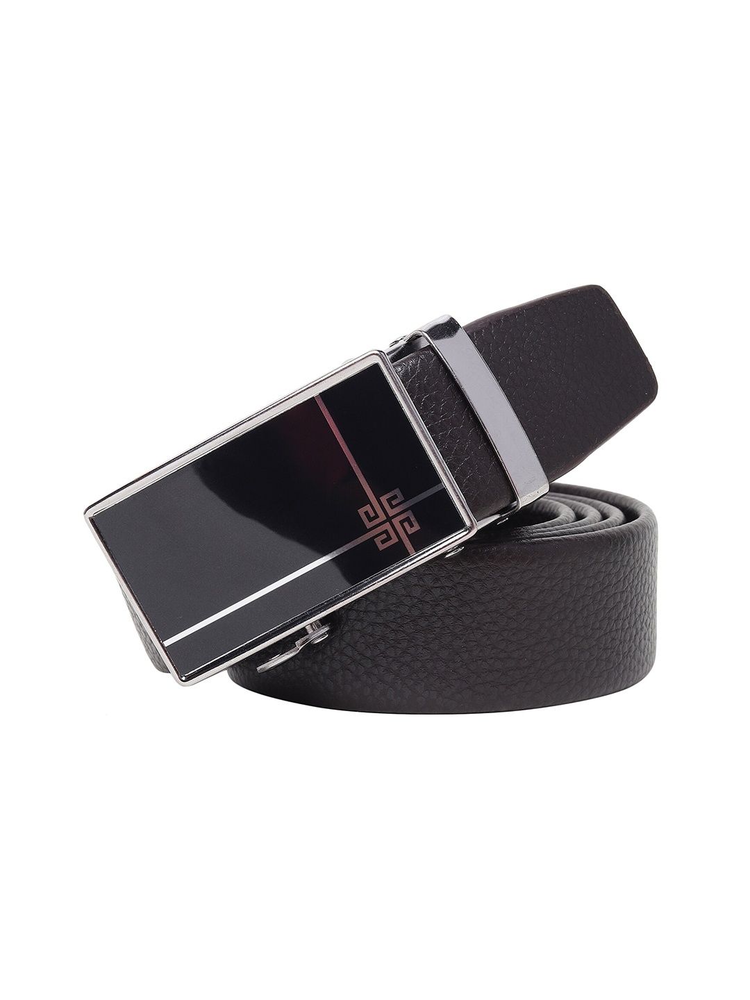 

HENEDA Men Textured PU Formal Belt, Black