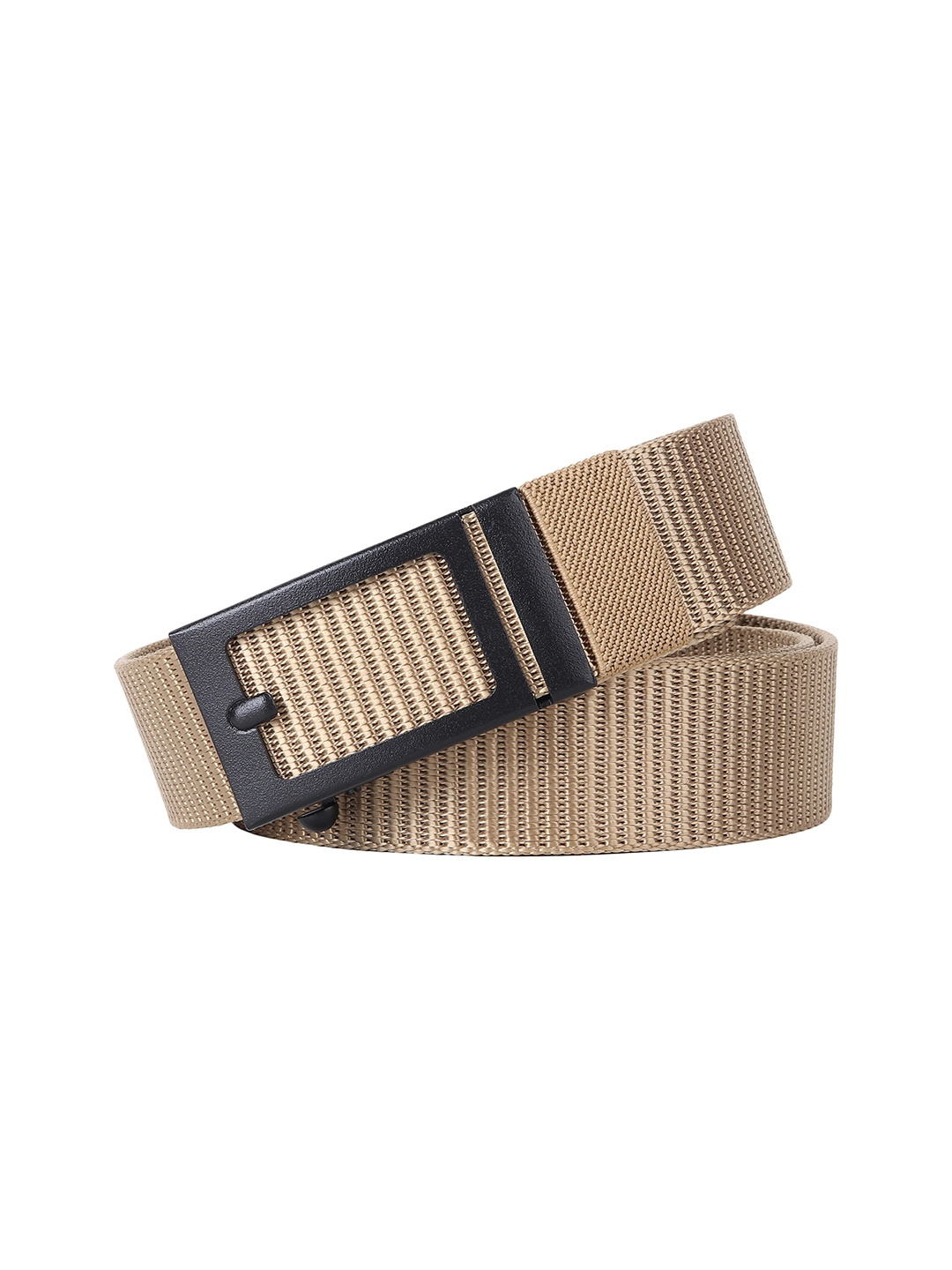 

HENEDA Men Textured Belt, Cream