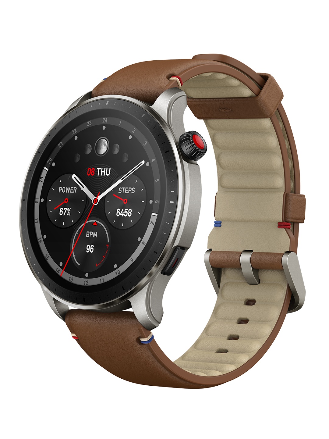 

Amazfit GTR 4 Bluetooth 1.43'' HD AMOLED Display Smartwatch A2166, Brown
