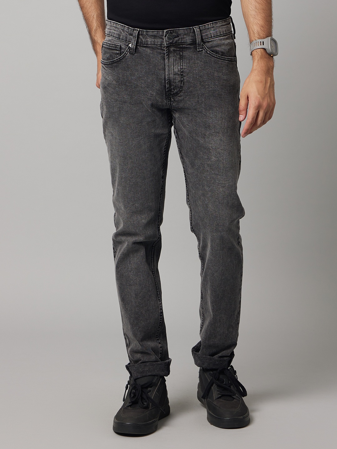 

Celio Men Boyfriend Fit Light Fade Stretchable Cotton Jeans, Grey