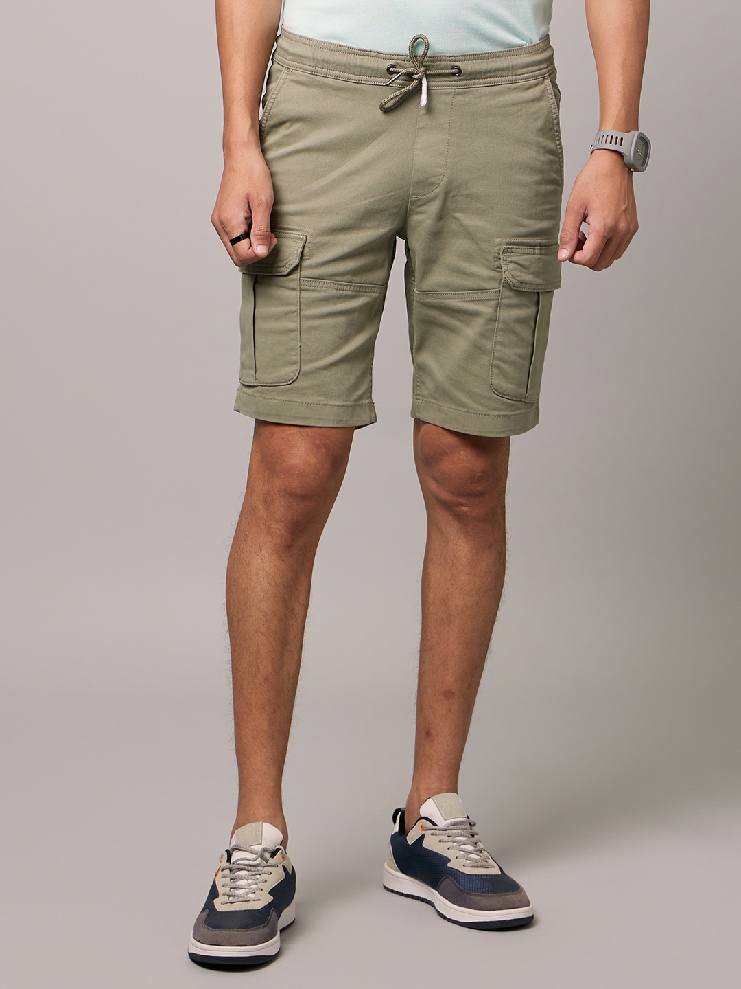 

Celio Men Chino Cotton Shorts, Olive