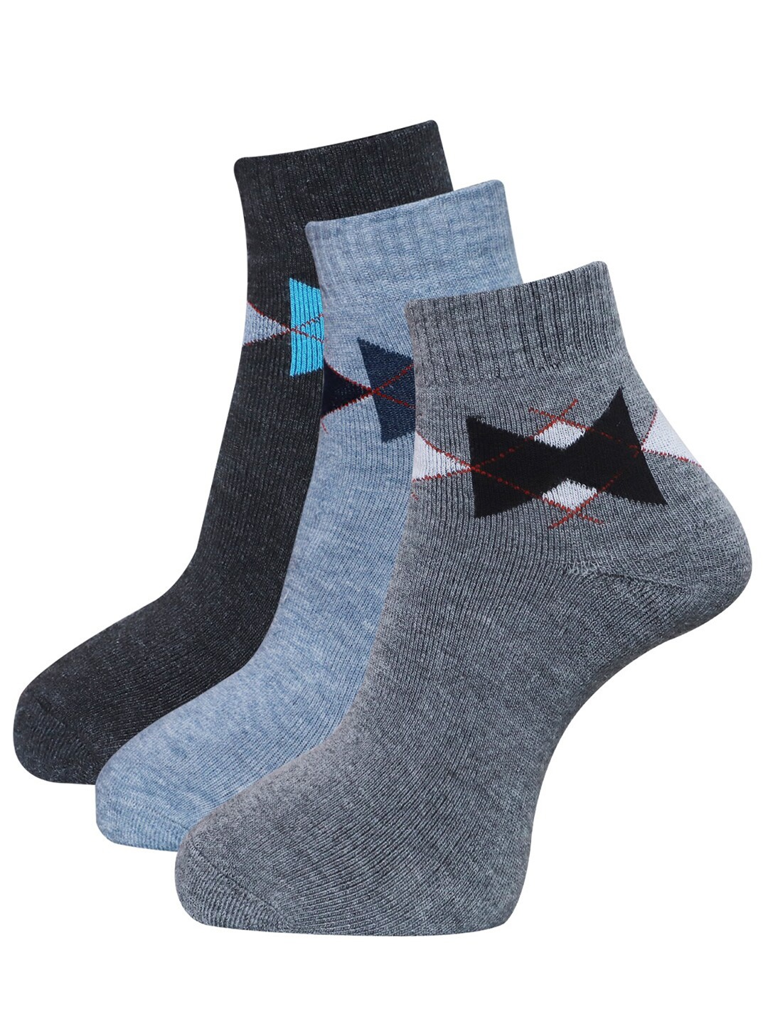 

Dollar Socks Men Pack Of 3 Woolen Ankle Length Socks, Assorted