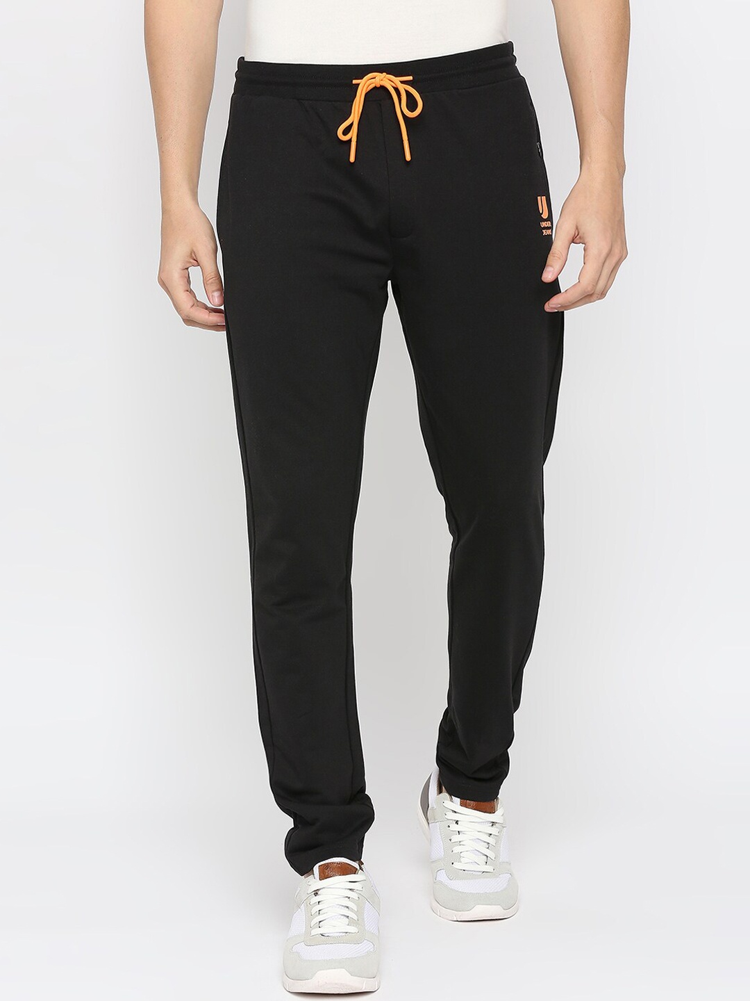 

Underjeans by Spykar Men Solid Track Pants, Black