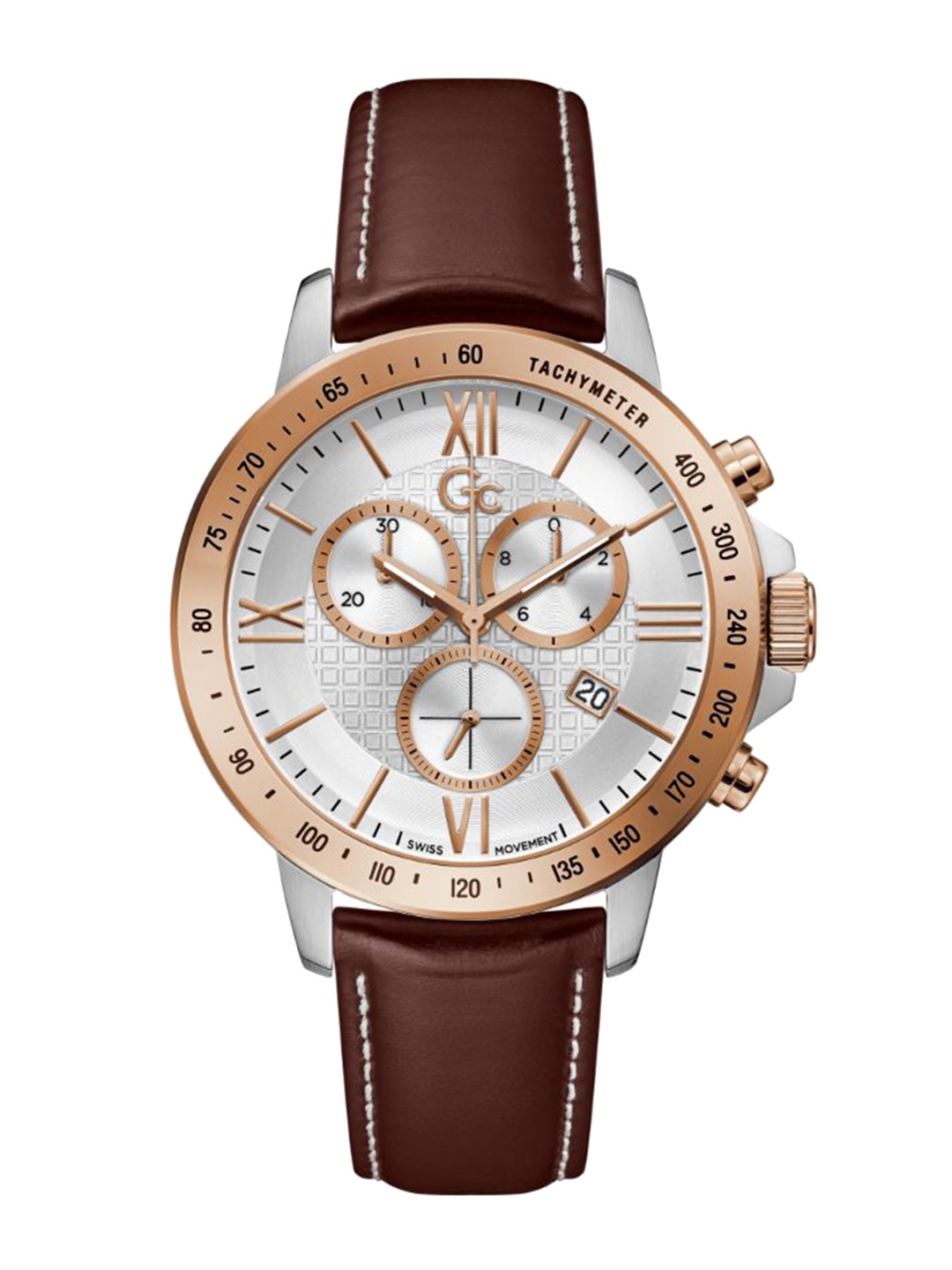 

GC Men White Dial & Brown Leather Straps Analogue Watch Y91002G1MF