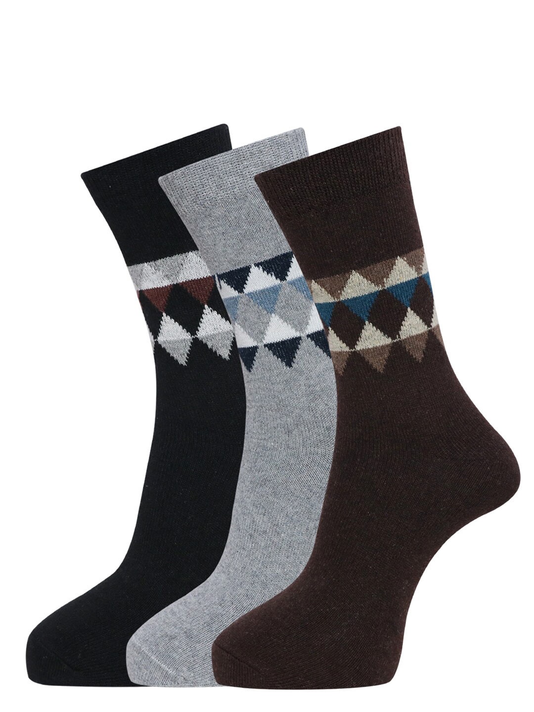 

Dollar Socks Men Pack Of 3 Assorted Woolen Calf Length Socks