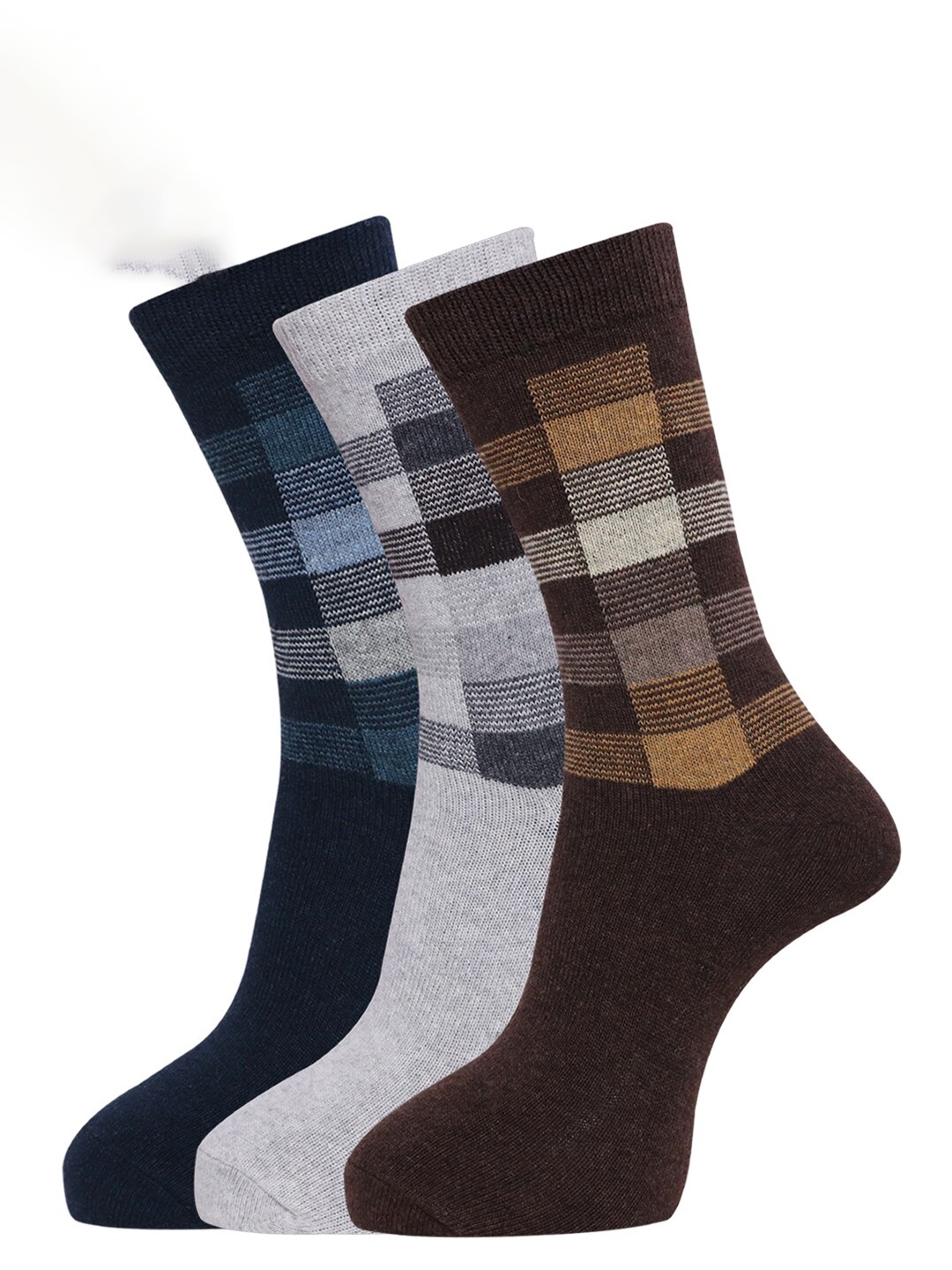 

Dollar Socks Men Pack Of 3 Assorted Woolen Calf Length Socks