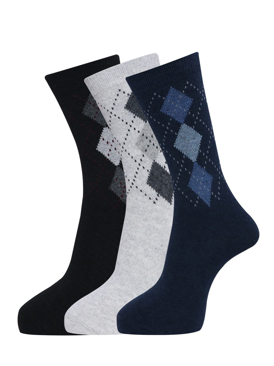 

Dollar Socks Men Pack Of 3 Assorted Woolen Calf Length Socks