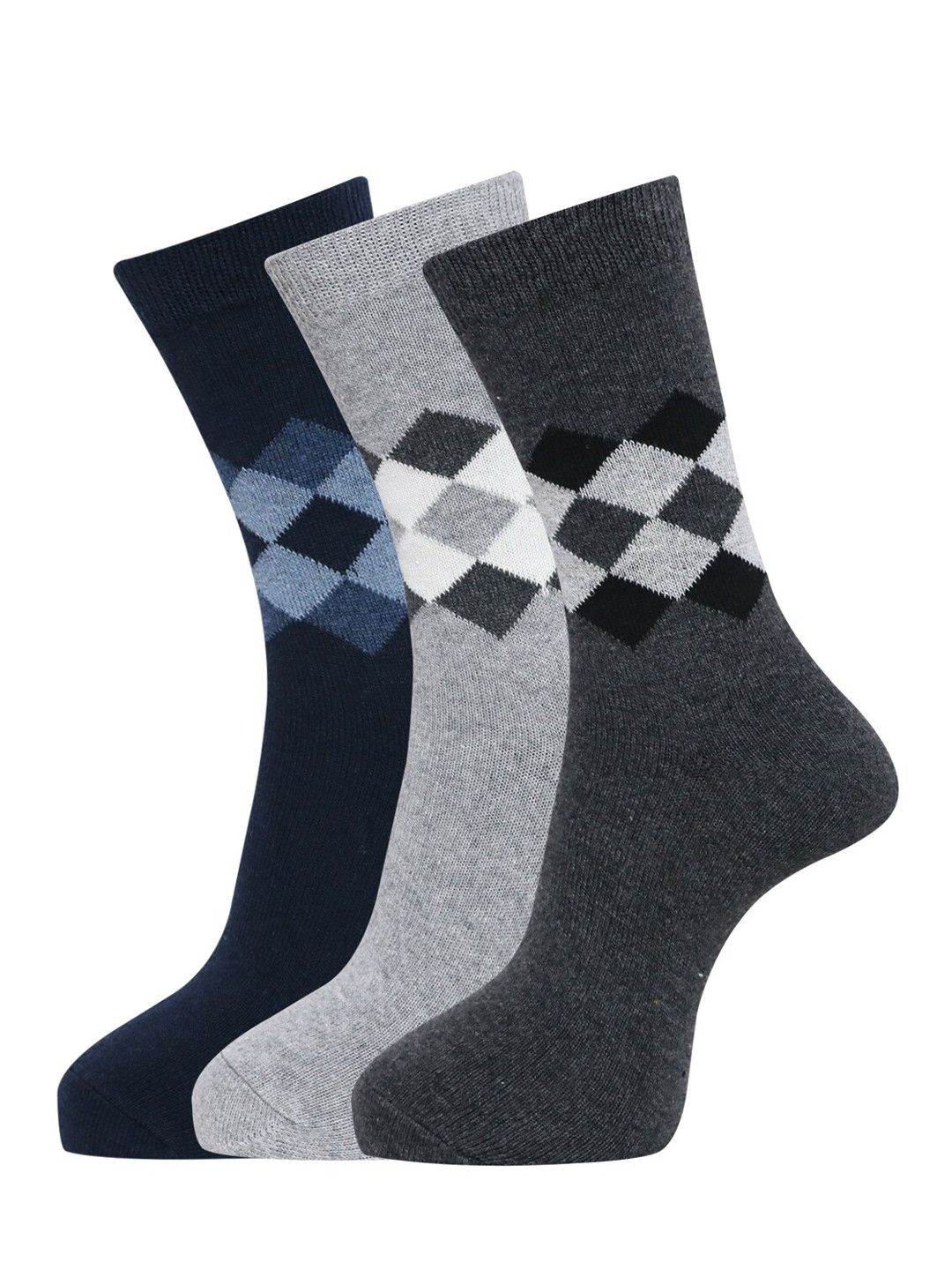 

Dollar Socks Men Pack Of 3 Assorted Woolen Calf Length Socks