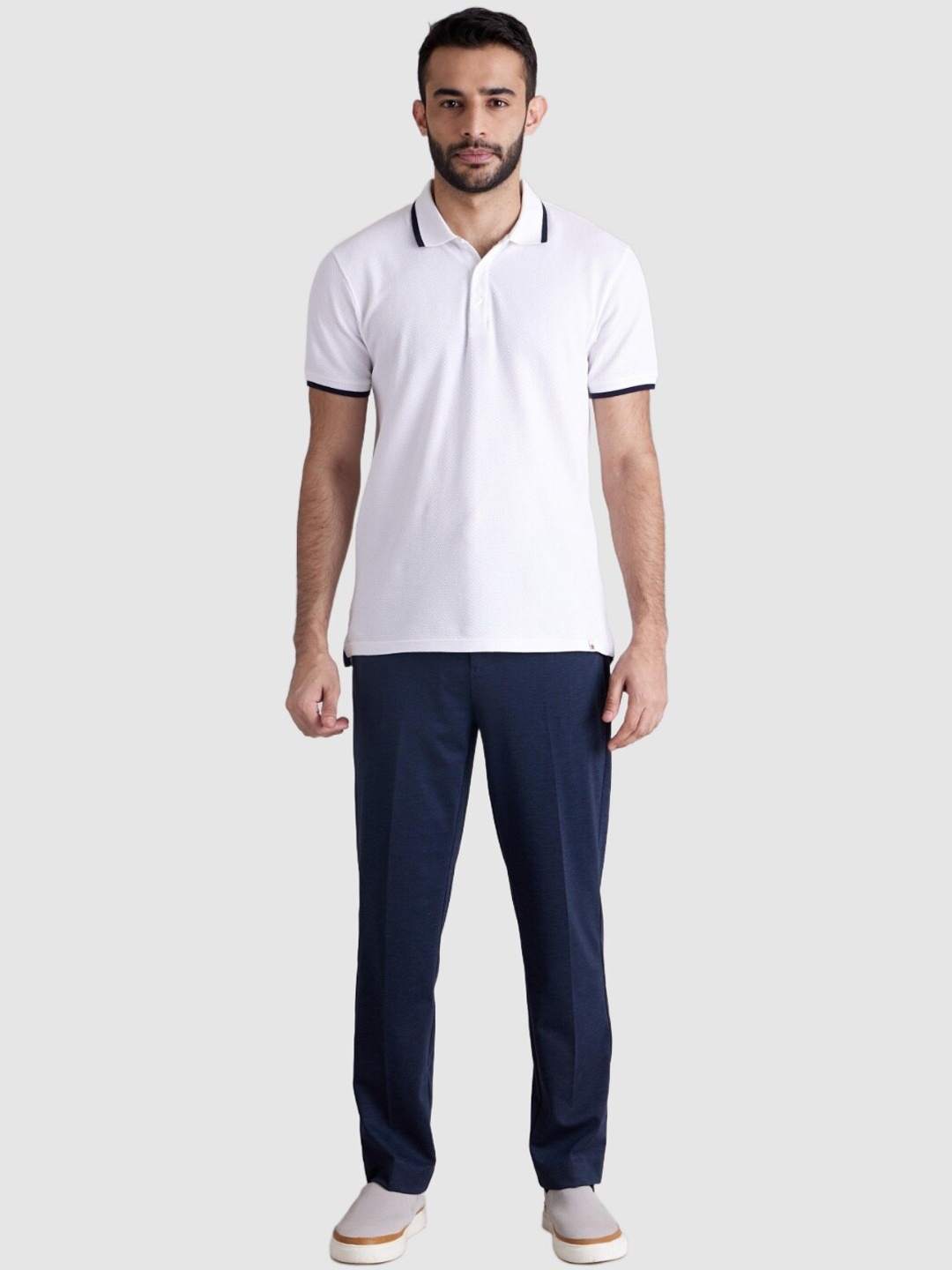 

Celio Men Mid-Rise Regular Fit Track Pants, Navy blue