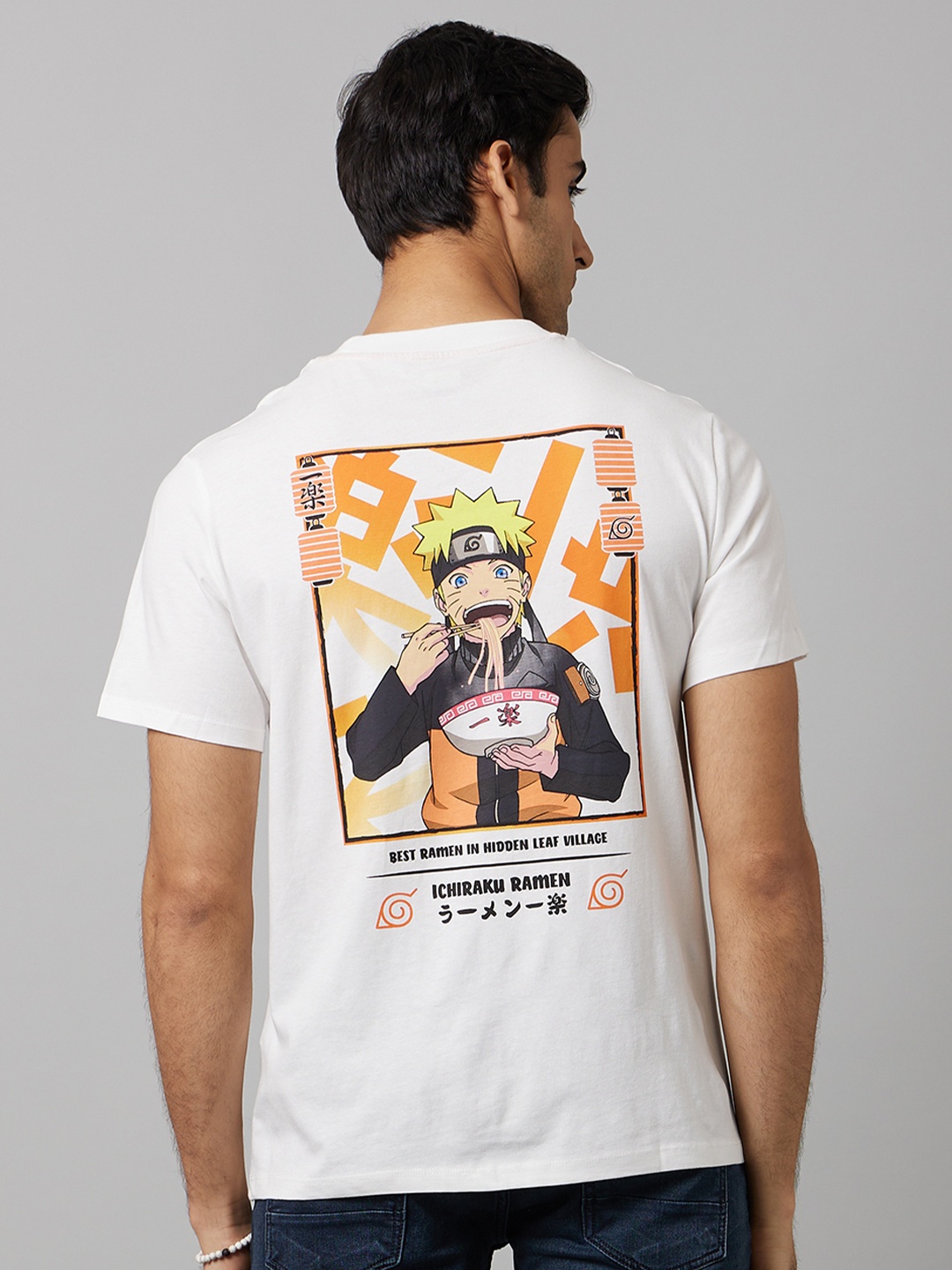 

Celio Men Naruto Printed T-shirt, White