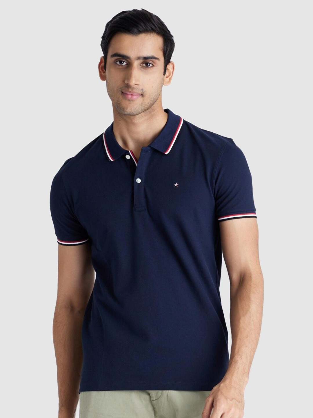 

Celio Men Polo Collar T-shirt, Navy blue