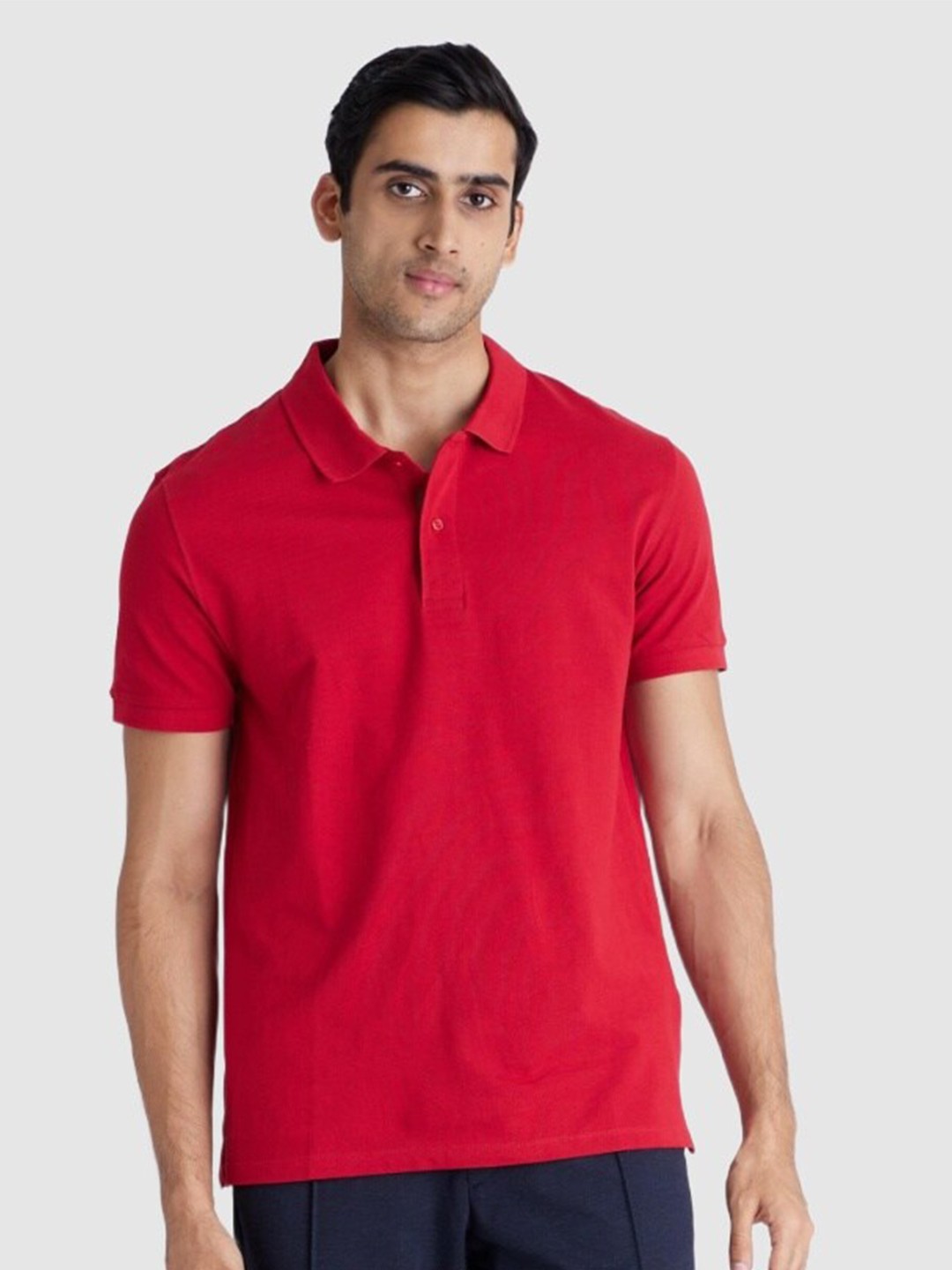 

Celio Men Polo Collar Cotton T-shirt, Red
