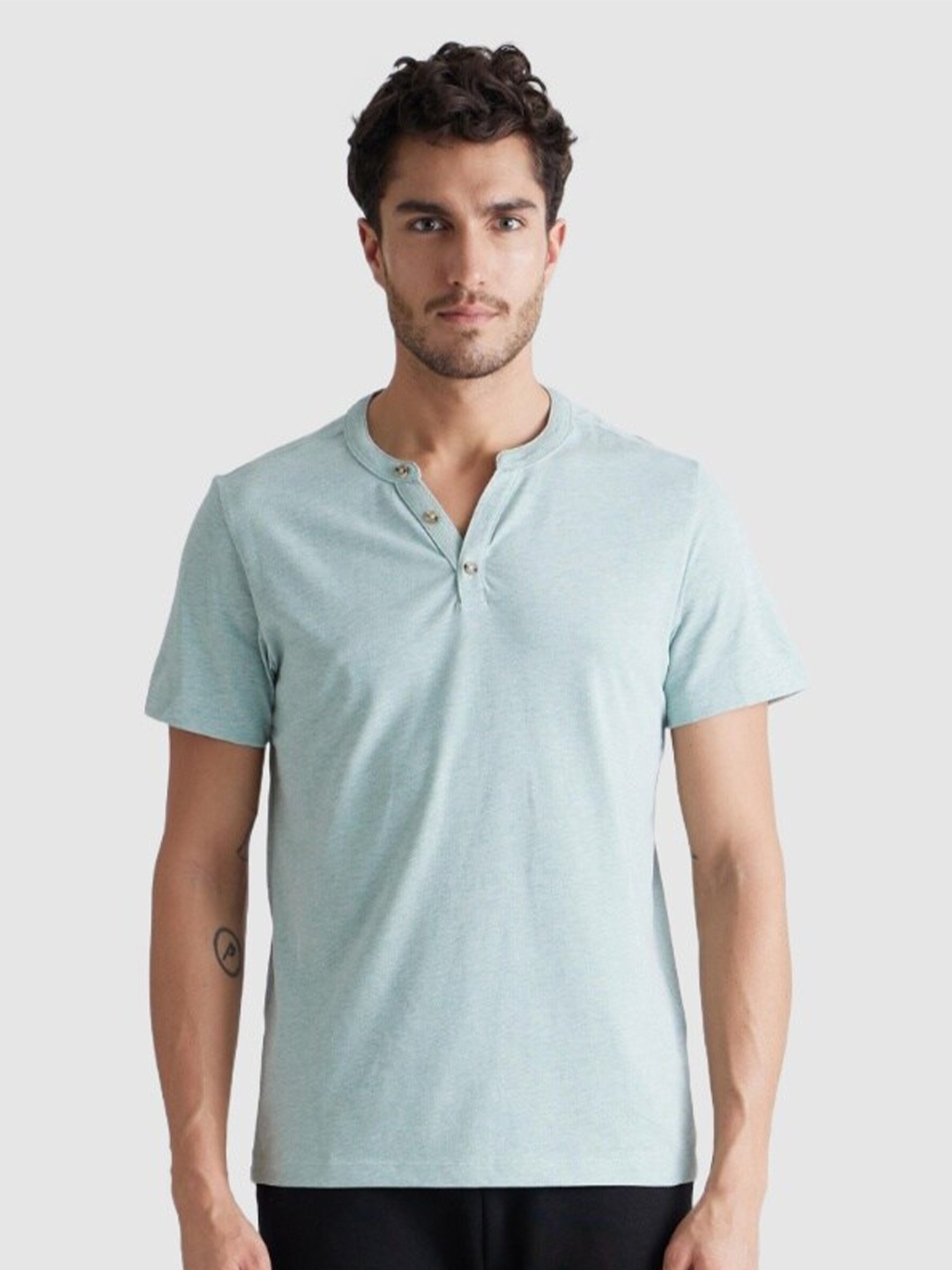 

Celio Men Polo Collar Cotton T-shirt, Blue