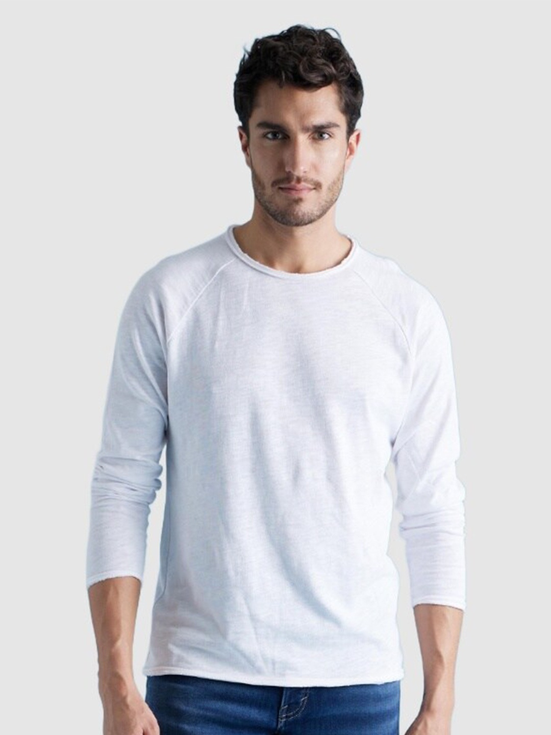 

Celio Men Raglan Sleeves Cotton T-shirt, White
