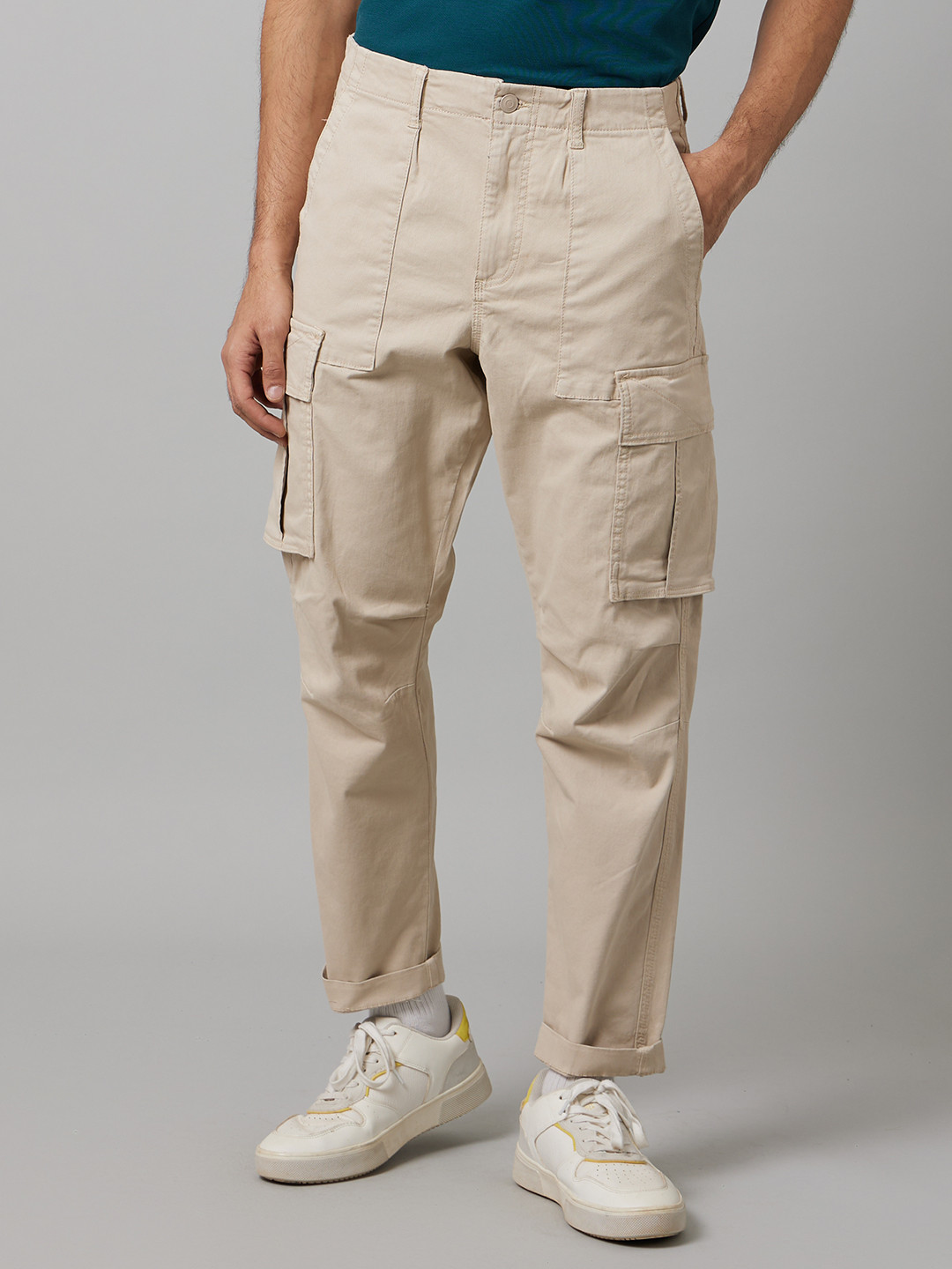 

Celio Men Classic Regular Fit Cotton Trouser, Beige