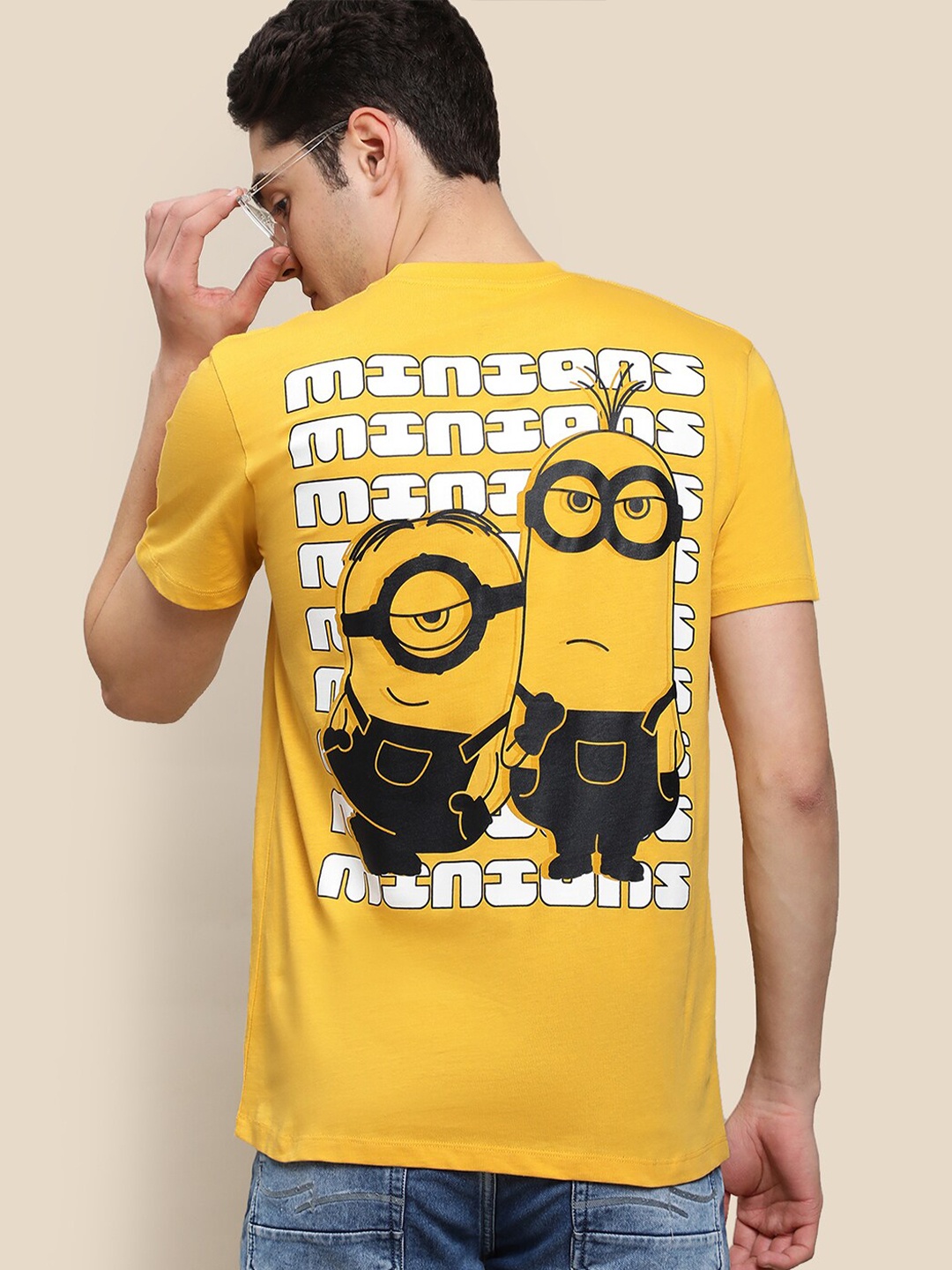 

Free Authority Men Minions Printed Cotton T-shirt, Yellow