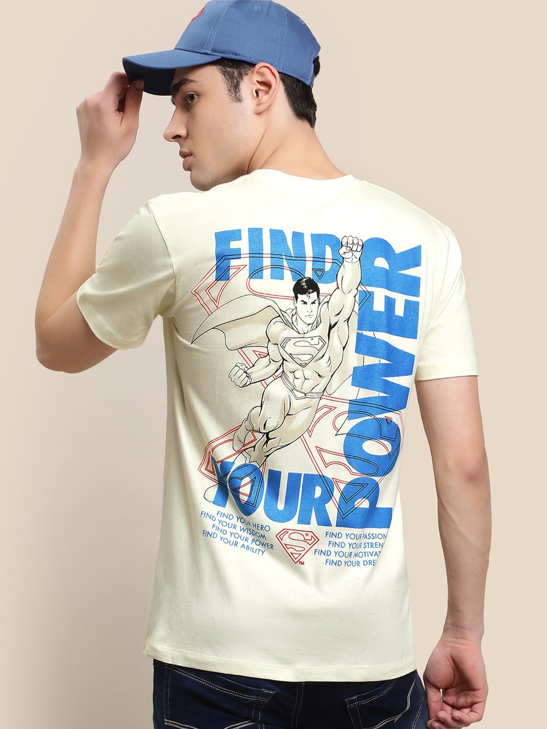 

Free Authority Men Superman Printed Cotton T-shirt, White