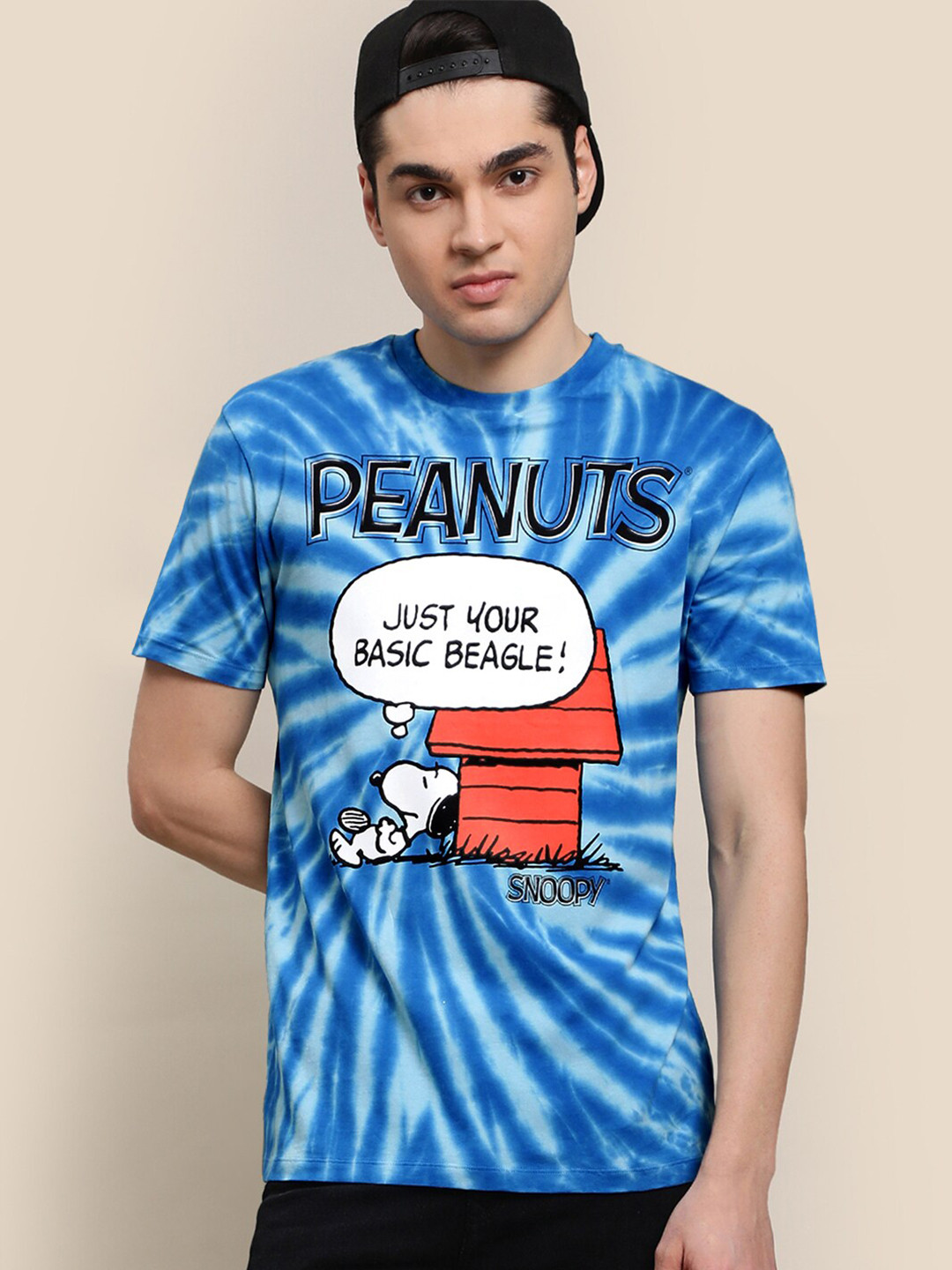 

Free Authority Men Printed Cotton T-shirt, Blue