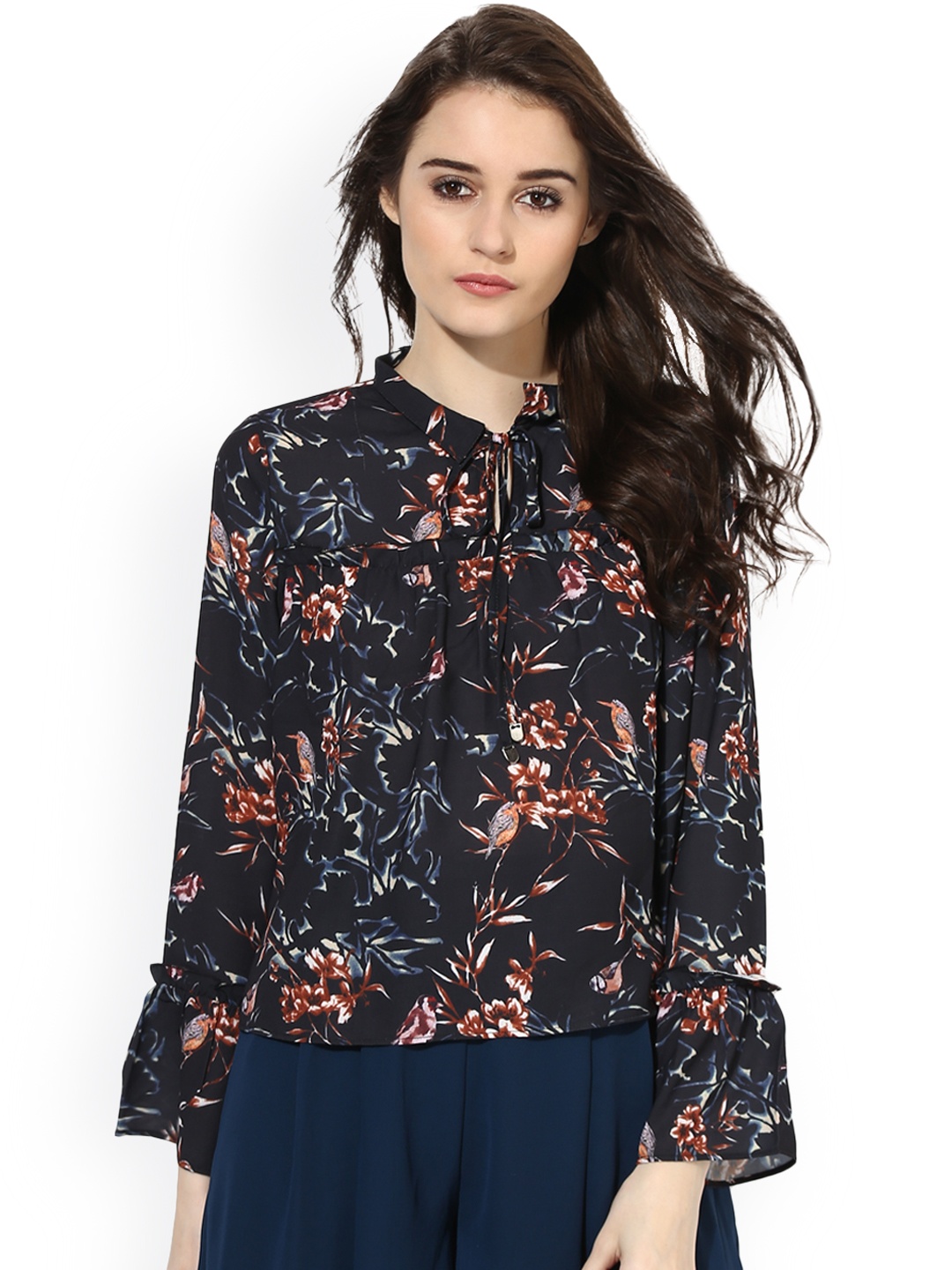 

Kazo Women Black & Red Printed Top