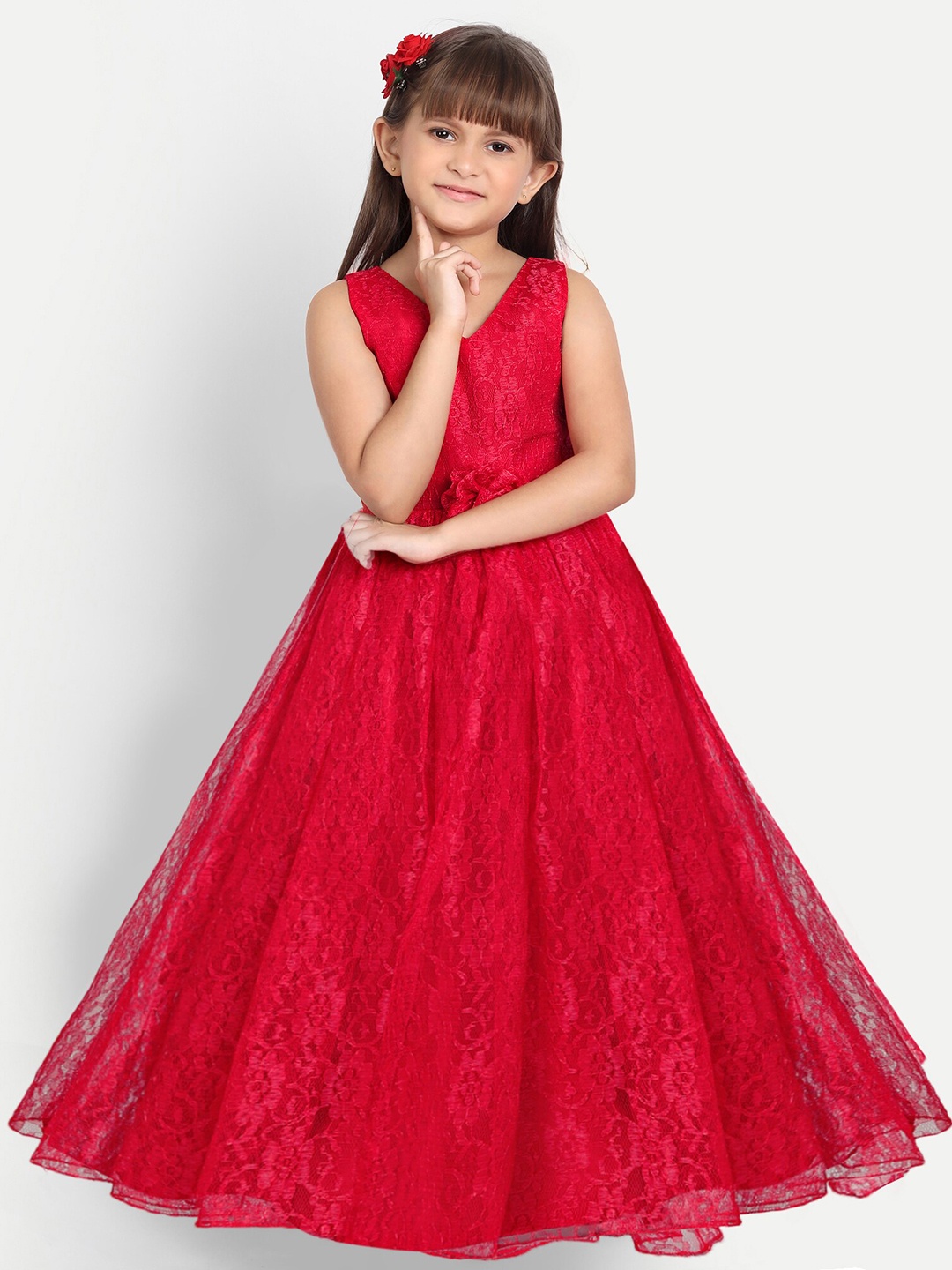 

SOFYANA Satin Maxi Dress, Red