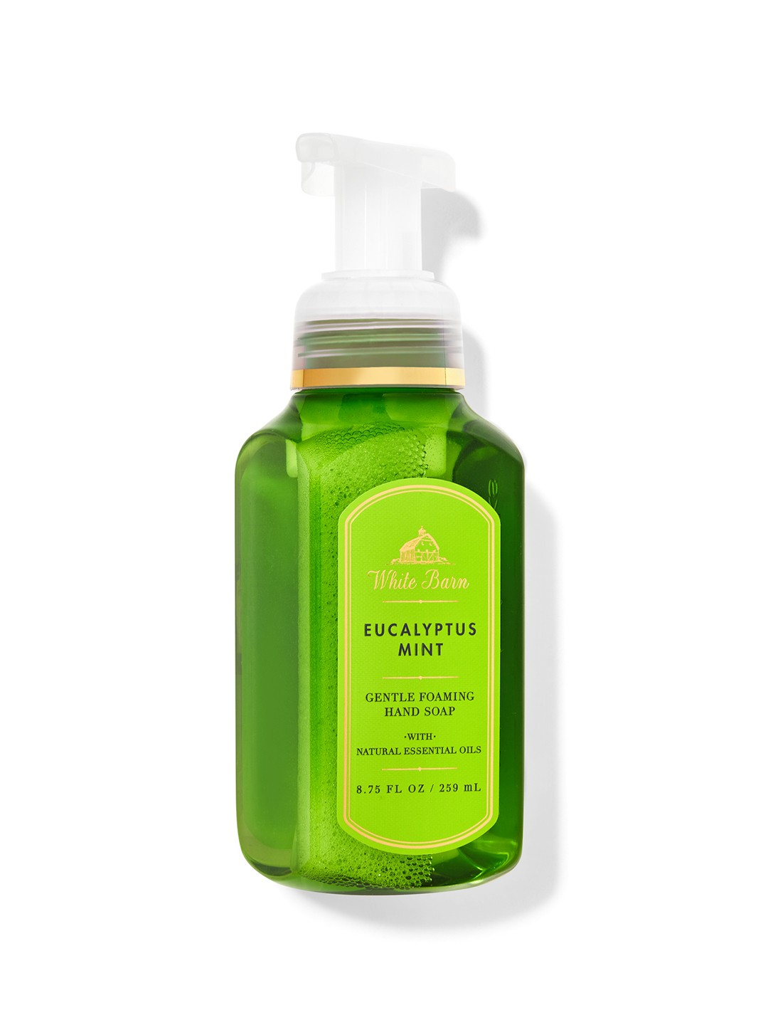 

Bath & Body Works Eucalyptus Mint Gentle Foaming Hand Soap with Essential Oils - 259 ml, Green