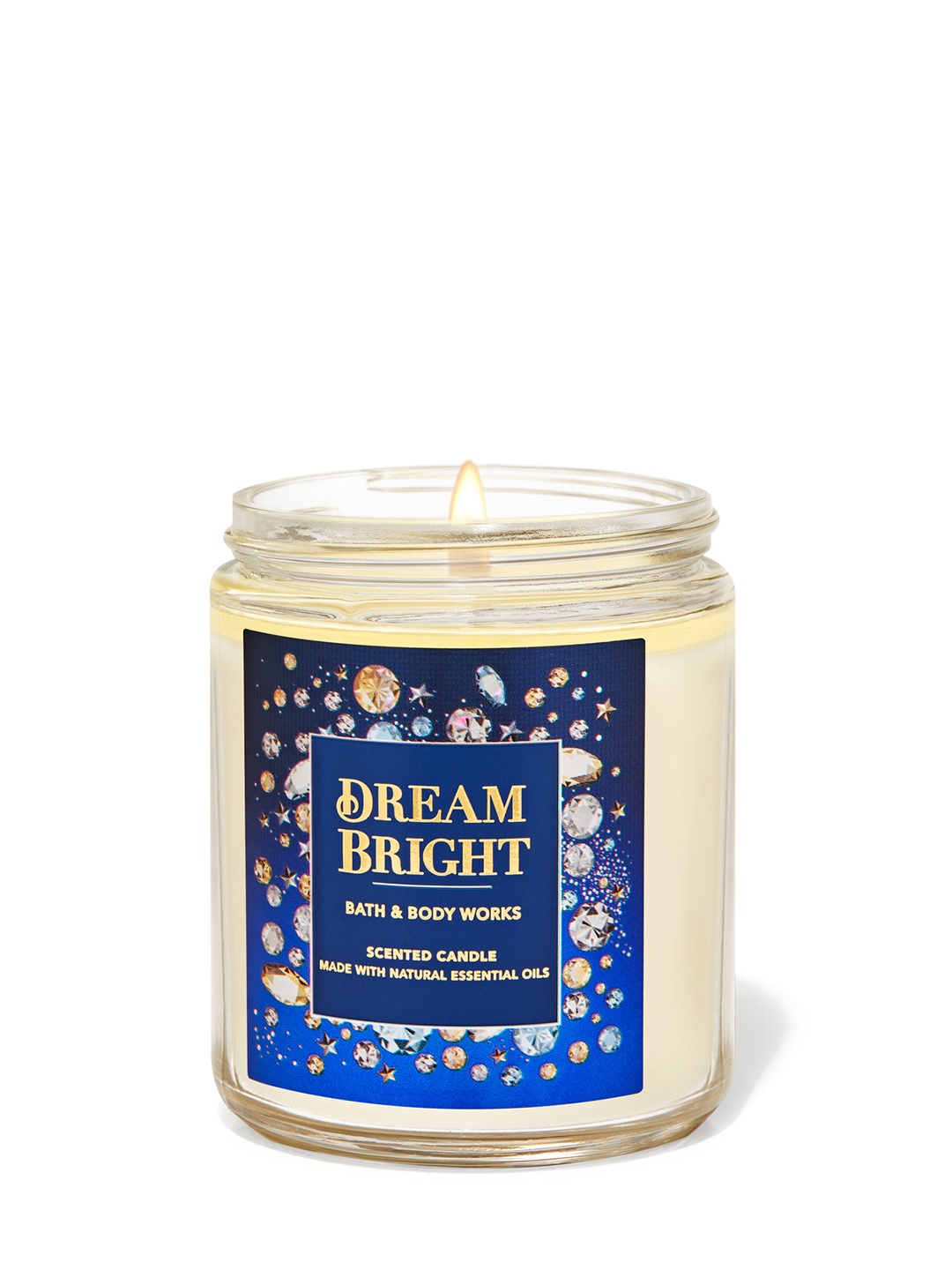 

Bath & Body Works Dream Bright Single Wick Scented Candle with Essential Oils - 198g, Blue