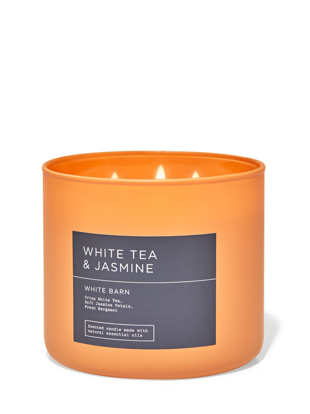 

Bath & Body Works White Tea & Jasmine 3-Wick Scented Candle - 411 g, Yellow
