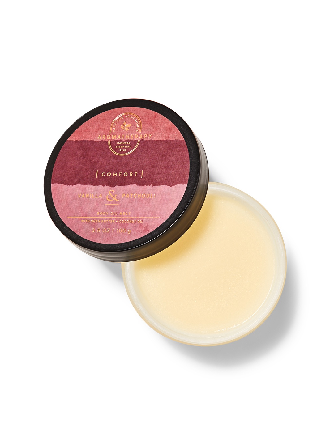 

Bath & Body Works Vanilla Patchouli Body Oil Melt with Shea Butter - 100 g, Pink