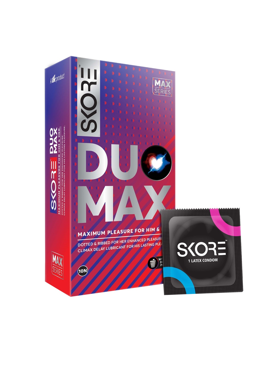 

SKORE Men Set Of 2 Not Out Climax Delay Condoms - 10 Pieces Each, Nude