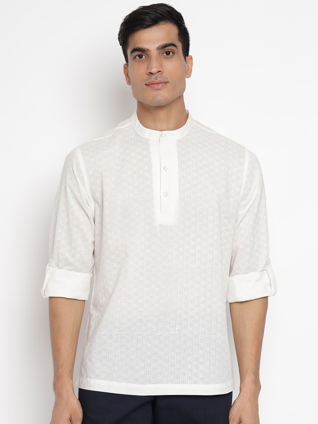 

Fabindia Men Cotton Comfort Casual Shirt, White